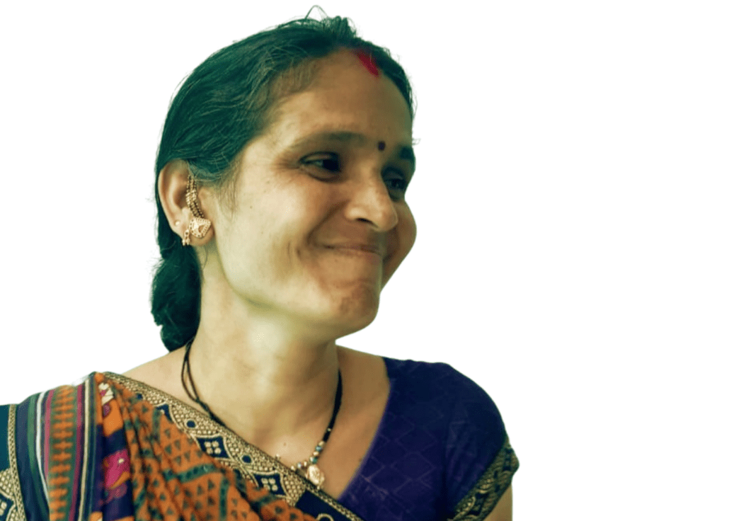Lachende Sunita vrouw uit India